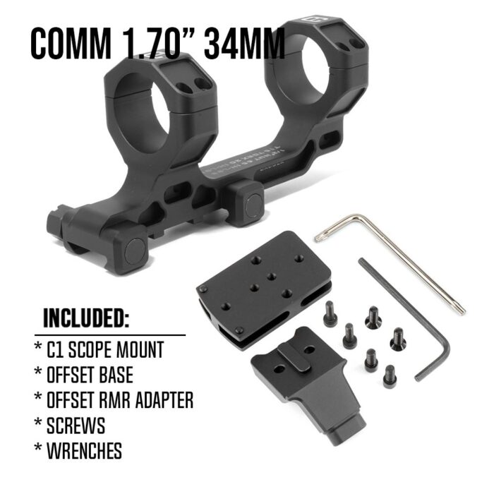 BOC C1 Modular Mount Height 34mm Tube Scope Mount With Offset Optic ...