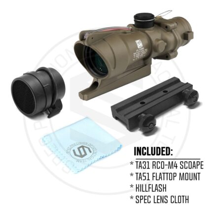 cgtacticals 2024 NEW TA31-D 4x32 M4 Red/Green Chevron Reticle Riflescope TAN Color